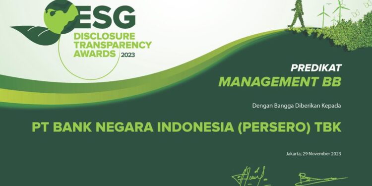 Transparan Dalam Penyingkapan Laporan ESG, BNI Raih Penghargaan Investor Trust-BGK Foundation