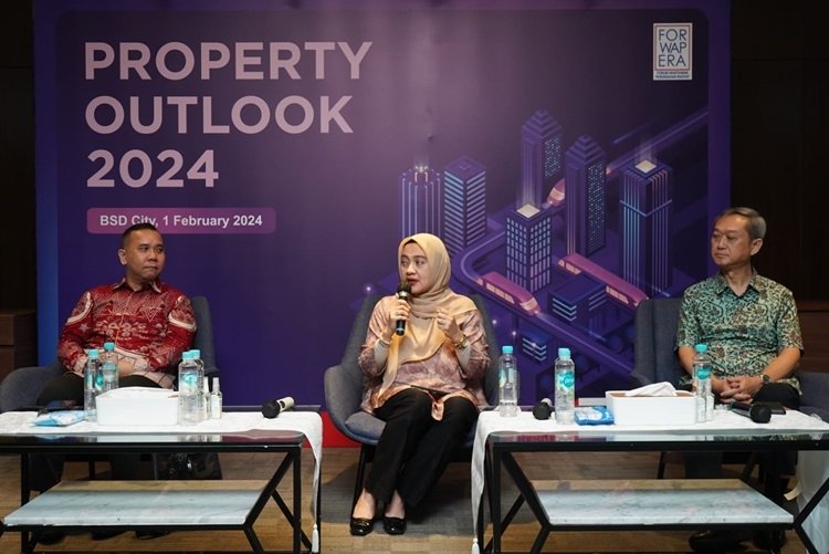 Sinar Mas Land menggelar Property Outlook 2024 bertajuk “Potensi dan Strategi untuk Mencapai Kestabilan Pertumbuhan Properti di Tahun 2024”, pada 1 Februari 2024 di Marketing Office BSD City. (Foto: Urbancity.co.id/Kak Bowie)