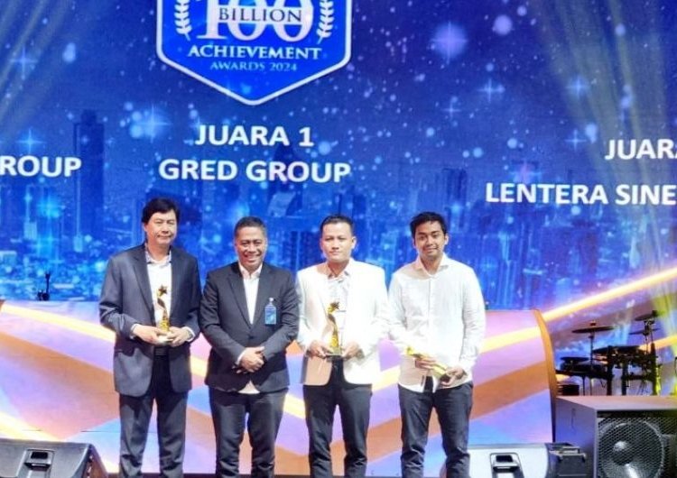 Citra Swarna Group Sabet Dua Penghargaan Bergengsi BTN,                                        100 Billion Achievement Awards 2024. (Foto:Urbancity.co.id/Pool/Dok.Citra Swarna Group).