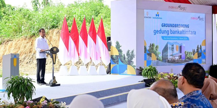 Groundbreaking Bank Kaltimtara, Jokowi: Himbara-BPD Harus Kerja Sama