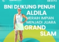 BNI Dukung Penuh Aldila Meraih Impian Menjadi Juara Grand Slam