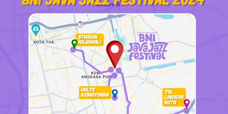 Rute BNI Java Jazz Festival 2024