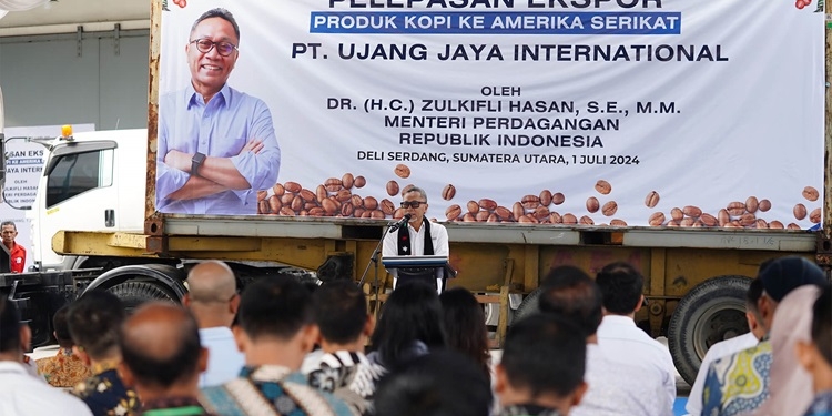 Tingkatkan Ekspor, Mendag Lepas Ekspor Kopi PT Ujang Jaya International ke AS Sebesar US$ 1,48 Juta