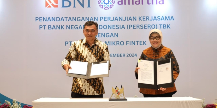 Wujudkan Ekonomi Inklusif dan Digitalisasi Akses Pembiayaan UMKM, BNI Jalin Kerjasama dengan Amartha