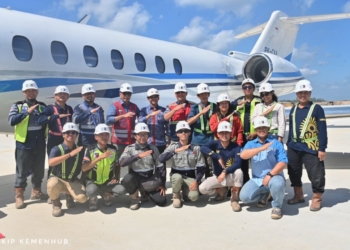 Pesawat Jet Perdana Mendarat di Bandara IKN, Ditumpangi Menhub dan Wamen ATR/BPN
