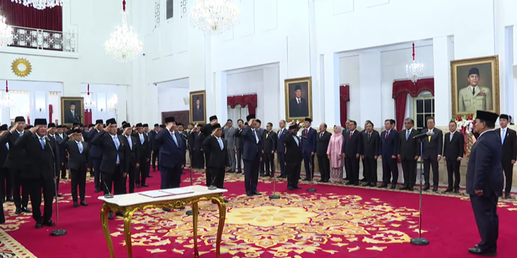 Sah, Presiden Prabowo Lantik 48 Menteri Kabinet Merah Putih