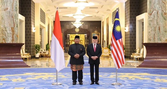 Prabowo Dianugerahi Darjah Kerabat Johor Amat Dihormati I dari Yang Dipertuan Agong Malaysia