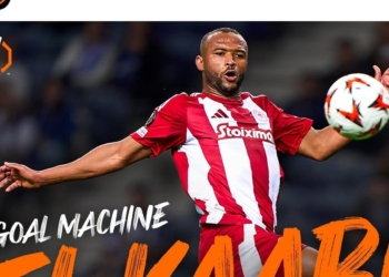 Penyerang Olympiacos Ayoub El Kaabi Tampil Gemilang