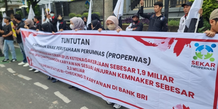 Karyawan PT PGU Gelar Aksi Demo di Gedung Wisma Perumnas, Tuntut Keadilan