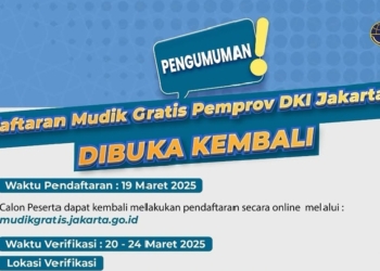 Pemprov DKI Buka Pendaftaran Gelombang kedua Mudik Gratis