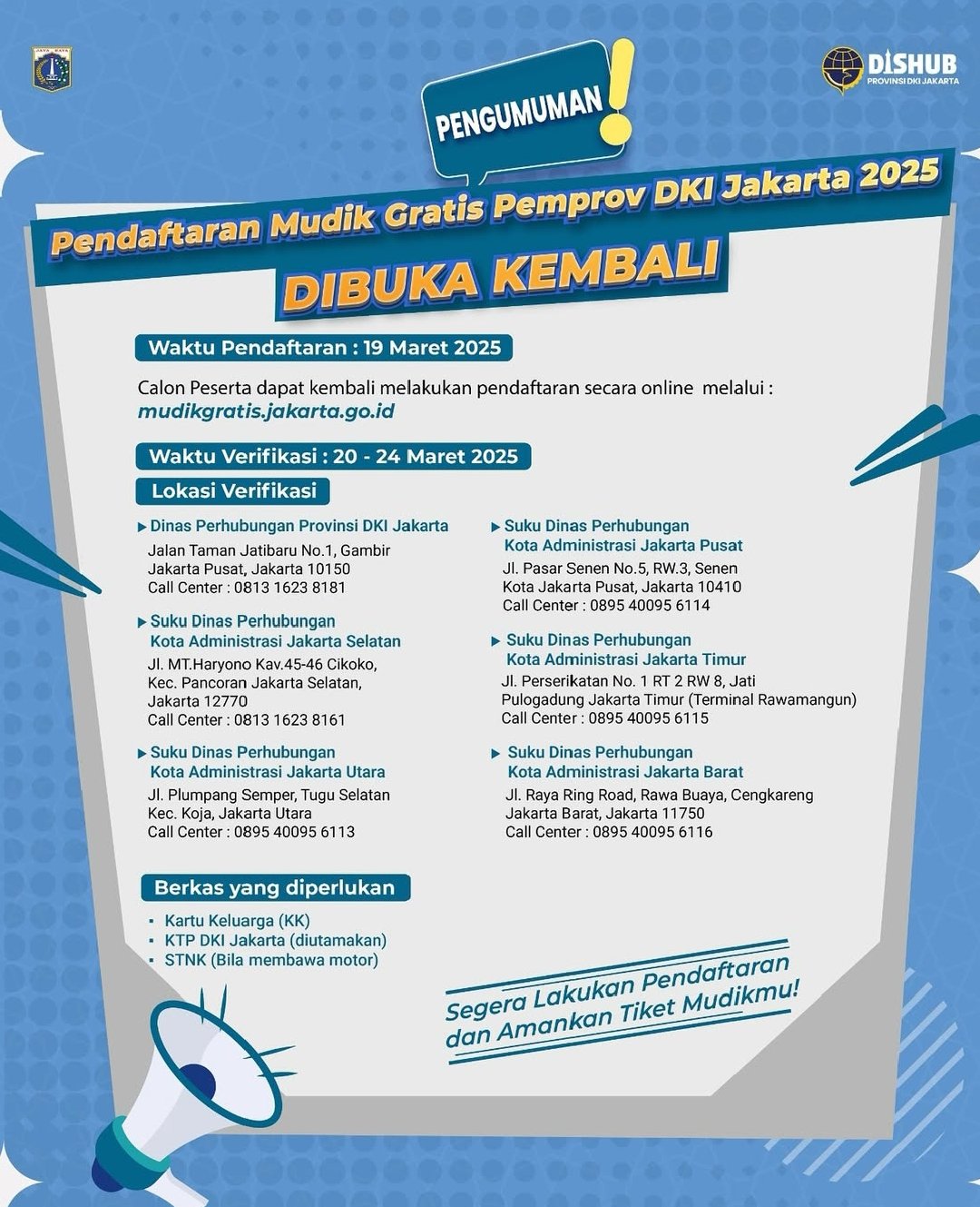 Sumber Dinas Perhubungan DKI Jakarta