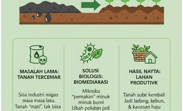 Dari Hitam ke Hijau: Keajaiban Mikroba Pemulih Tanah Riau