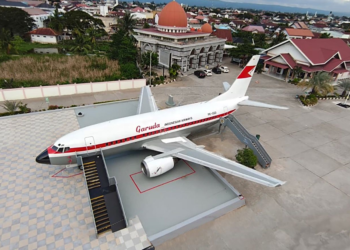 Persiapan Haji: Garuda Indonesia Bangun Fasilitas Simulasi Penerbangan di Asrama Haji Banda Aceh