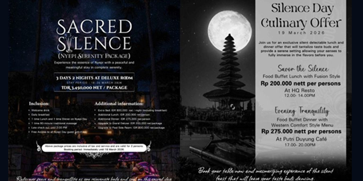 Sambut Nyepi 2026, InJourney Hospitality Tawarkan Pengalaman Refleksi di Bali